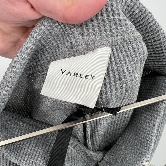 Varley Kelvin Jogger Lounge Pants Waffle Knit Gray Marled/White Side Stripe XS - Picture 6 of 9